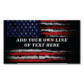 Add your own text on grunge American flag Magnetisch Visitekaartje (Voorkant)