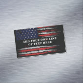 Add your own text on grunge American flag Magnetisch Visitekaartje (Voorbeeld)