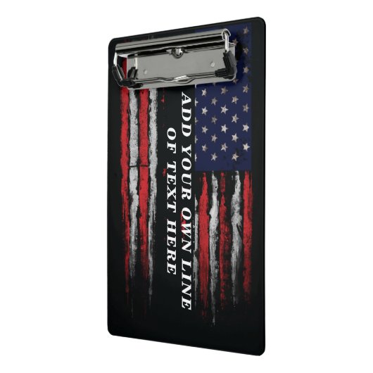 Add your own text on grunge American flag Mini Klembord (Angled2)