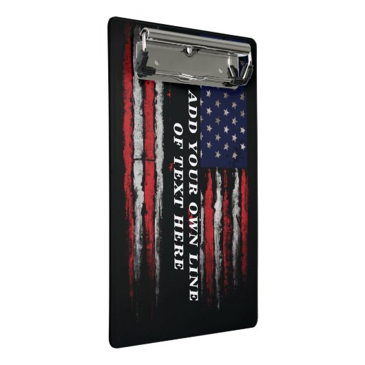 Add your own text on grunge American flag Mini Klembord (Schuin)