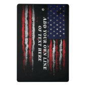 Add your own text on grunge American flag Mini Klembord (Achterkant)
