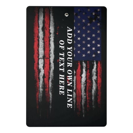 Add your own text on grunge American flag Mini Klembord (Achterkant)