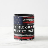 Add your own text on grunge American flag Mok (Midden)