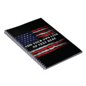 Add your own text on grunge American flag Notitieboek (Rechterzijde)