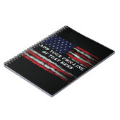 Add your own text on grunge American flag Notitieboek (Linkerzijde)