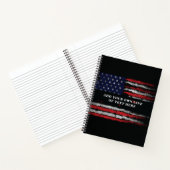 Add your own text on grunge American flag Notitieboek (Binnen)