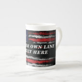 Add your own text on grunge American flag Porselein Kop (Voorkant rechts)