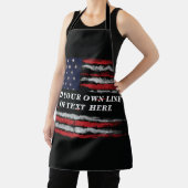 Add your own text on grunge American flag Schort (Insitu)