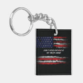 Add your own text on grunge American flag Sleutelhanger (Voorkant Links)