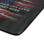 Add your own text on grunge American flag Snijplank (Hoek)