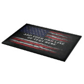 Add your own text on grunge American flag Snijplank (Hoek)