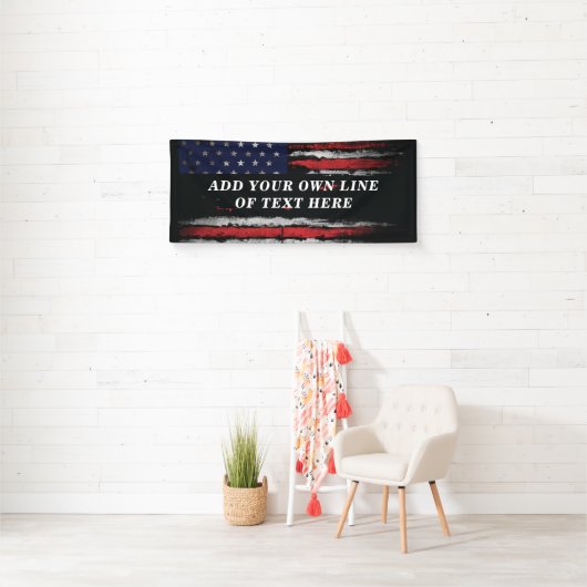 Add your own text on grunge American flag Spandoek (Insitu)