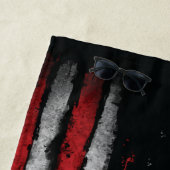 Add your own text on grunge American flag Strandlaken (In situ)