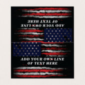Add your own text on grunge American flag Visitekaartje (Buitenkant ongevouwen)