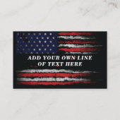 Add your own text on grunge American flag Visitekaartje (Achterkant)