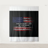 Add your own text on grunge American flag Wandkleed (Voorkant)