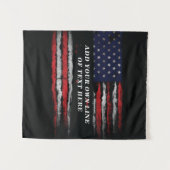 Add your own text on grunge American flag Wandkleed (Voorkant (horizontaal))
