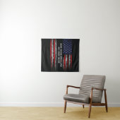 Add your own text on grunge American flag Wandkleed (In Situ (horizontaal))