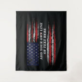 Add your own text on grunge American flag Wandkleed (Voorkant)