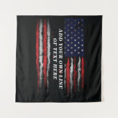 Add your own text on grunge American flag Wandkleed (Voorkant (horizontaal))