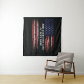 Add your own text on grunge American flag Wandkleed (In Situ (horizontaal))