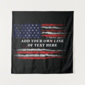 Add your own text on grunge American flag Wandkleed (Voorkant)