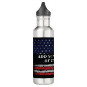Add your own text on grunge American flag Waterfles (Links)
