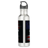 Add your own text on grunge American flag Waterfles (Achterkant)