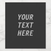 Add Your Own Text  Wijn Etiket (Enkel label)