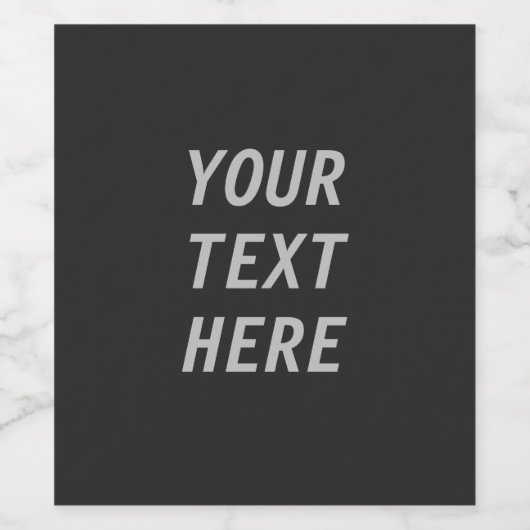 Add Your Own Text  Wijn Etiket (Enkel label)