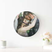 Add Your Own Wedding Photo Custom Round Clock Grote Klok (Huis)