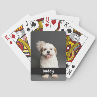 Add Your Pet Photo and Name Classic Playing Cards Pokerkaarten