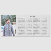 Add Your Photo 2026 Calendar on Gray Magnet (Voorkant)