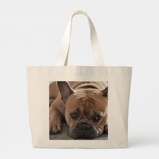 Add Your Photo and Text 2 Sided Customized Grote Tote Bag (Achterkant)