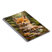 Add your photo and text Modern fine art fox cute Notitieboek (Rechterzijde)