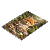 Add your photo and text Modern fine art fox cute Notitieboek (Linkerzijde)
