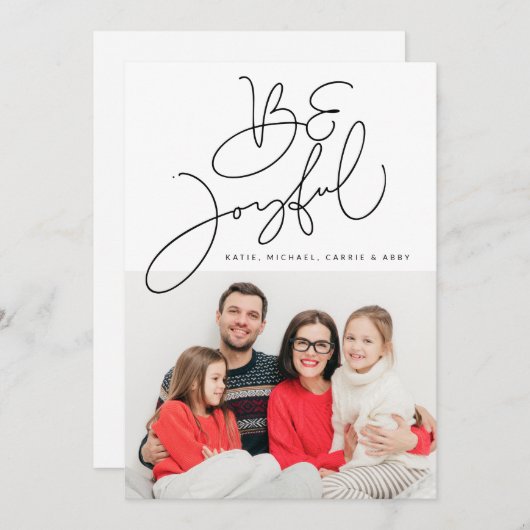 ADD YOUR PHOTO | Be Joyful (Voorkant / Achterkant)