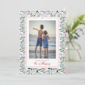 ADD YOUR PHOTO | Happy Holidays Kaart (Staand voorkant)