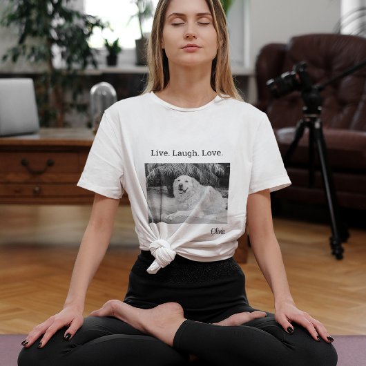 Add Your Photo, Live Laugh Love Activewear T-shirt