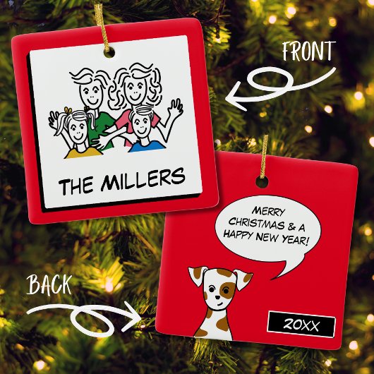 Add Your Photo | Personalize Text | Custom Photo Keramisch Ornament