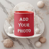 Add Your Photo Romantic Red Personalized NewlyWeds Mok