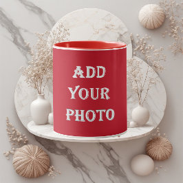 Add Your Photo Romantic Red Personalized NewlyWeds Mok