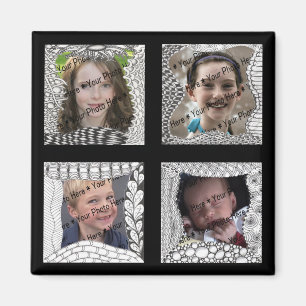 Add-Your-Photos 4 Photo Collage Magneet