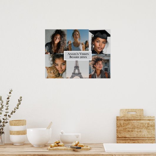 Add Your Photos Vision Board Custom Poster (Keuken)
