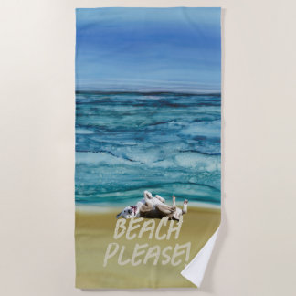 Add Your Pup Beach Towel Strandlaken