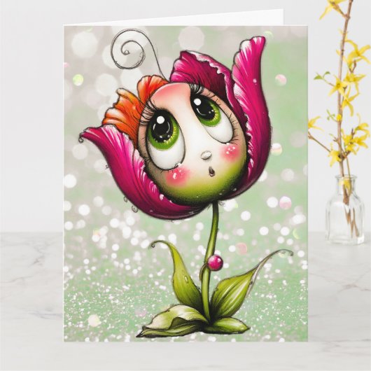 Add your special message  kaart (Gele Bloem)