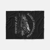 Add Your Text Easily Distracted By Steam Trains Fleece Deken (Voorkant (Horizontaal))