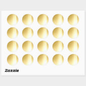 Add Your Text Glam Gold Blank Elegant Template Ronde Sticker (Vel)