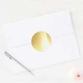 Add Your Text Glam Gold Blank Elegant Template Ronde Sticker (Envelop)