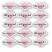 Add your text Heart message sticker (Voorkant)